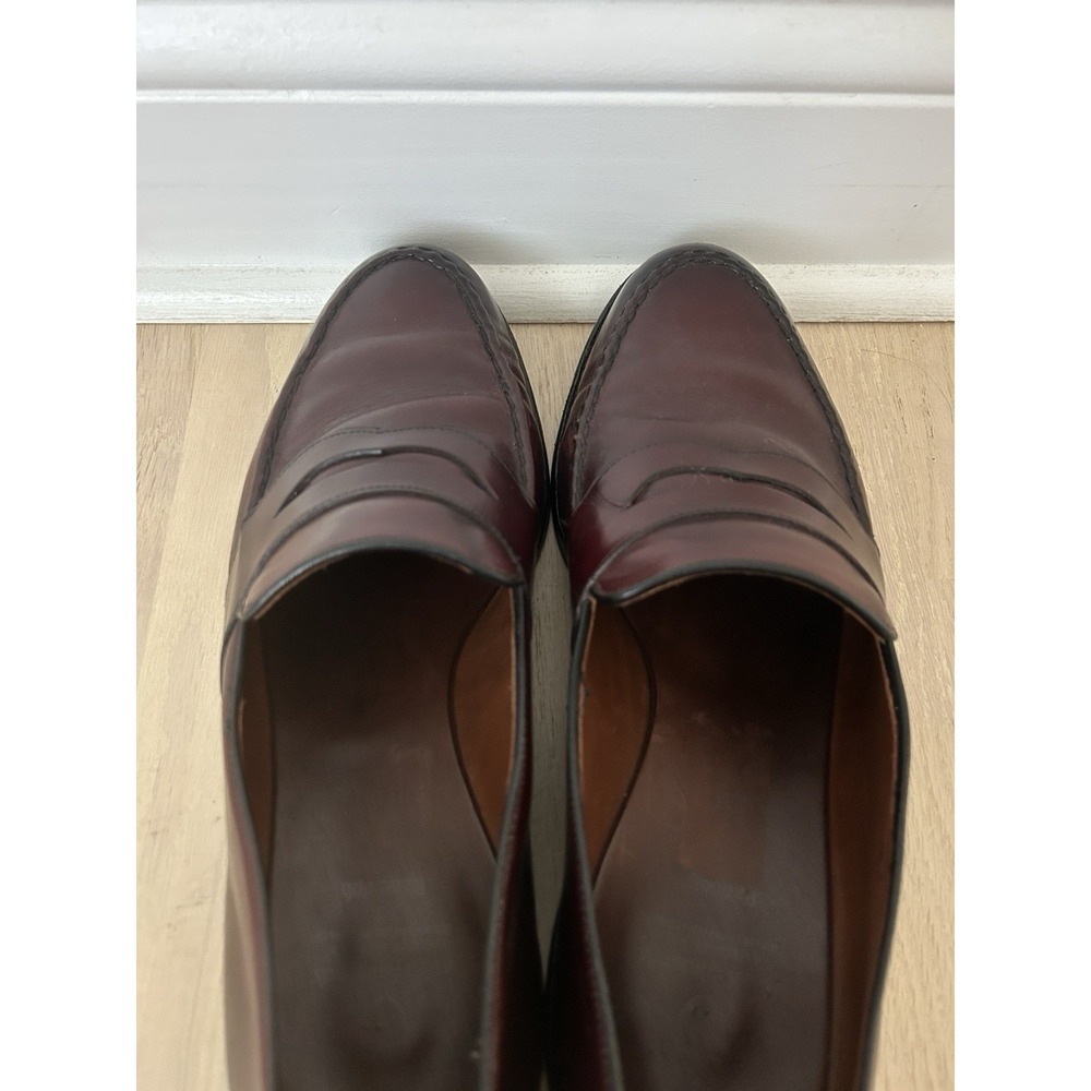 ALLEN EDMONDS Randolph Burgundy Loafer Shoes Size 13B Narrow - Picture 7 of 9